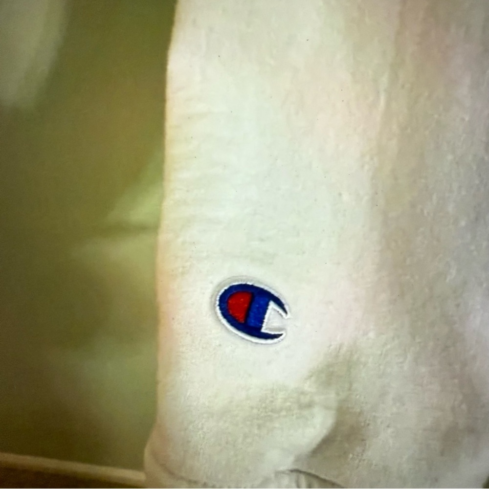 Champion Men's White crewneck sweatshirt size large cotton - Picture 5 of 6